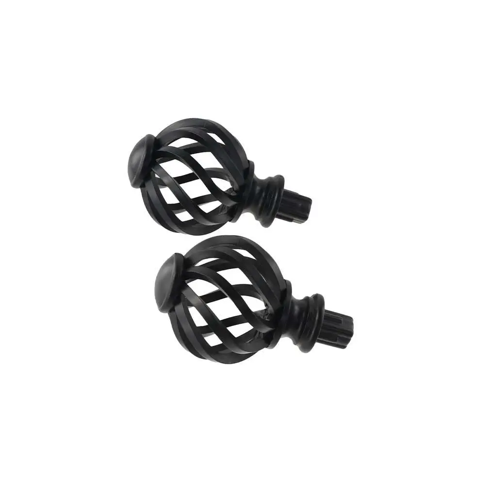 Replacement Curtain Rod Finials Spiral Birdcage Window Head Rods Not Deform Plastic Spiral Ball Drape Accessories Drape