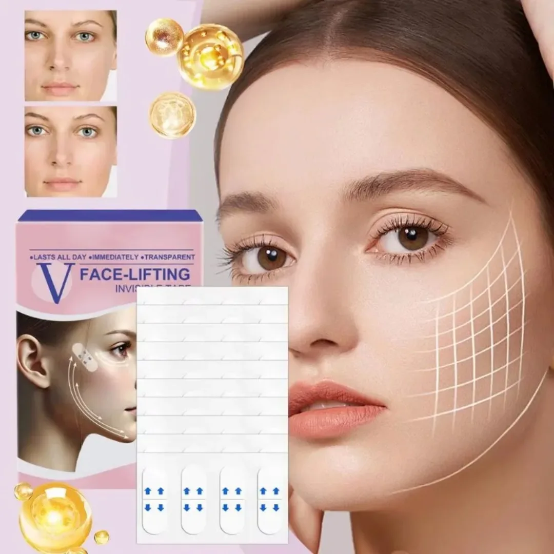 

NEW40Pcs Facial Lifting Strips Brow Lift Tape Invisible Facelift Tape V-Shaped Chin Patch Facial Shaping Lifting&Tightening Tool