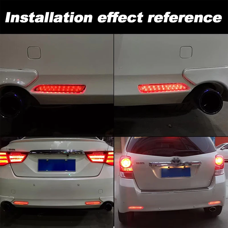 2 قطعة لتويوتا ريز أتمنى سيينا إنوفا ريز Vellfire فيرسو هارير نزهة Aygo ألفارد مارك X LED الوفير عاكس أضواء #2
