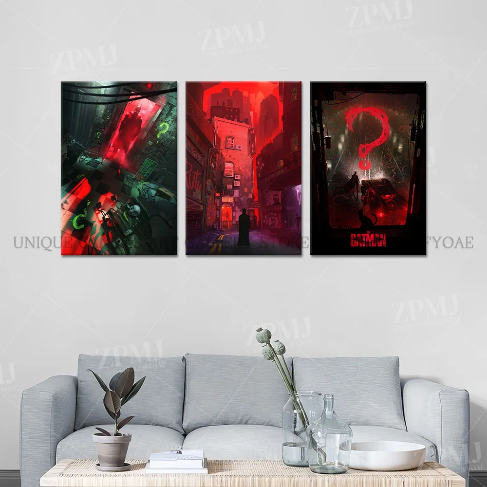 DC Comics Superheld Batman Home Decor Leinwand Malerei Supervillain Joker Bilder Wand Kunst Poster Für Film Zimmer Rahmenlose Wandbild – Detail 2