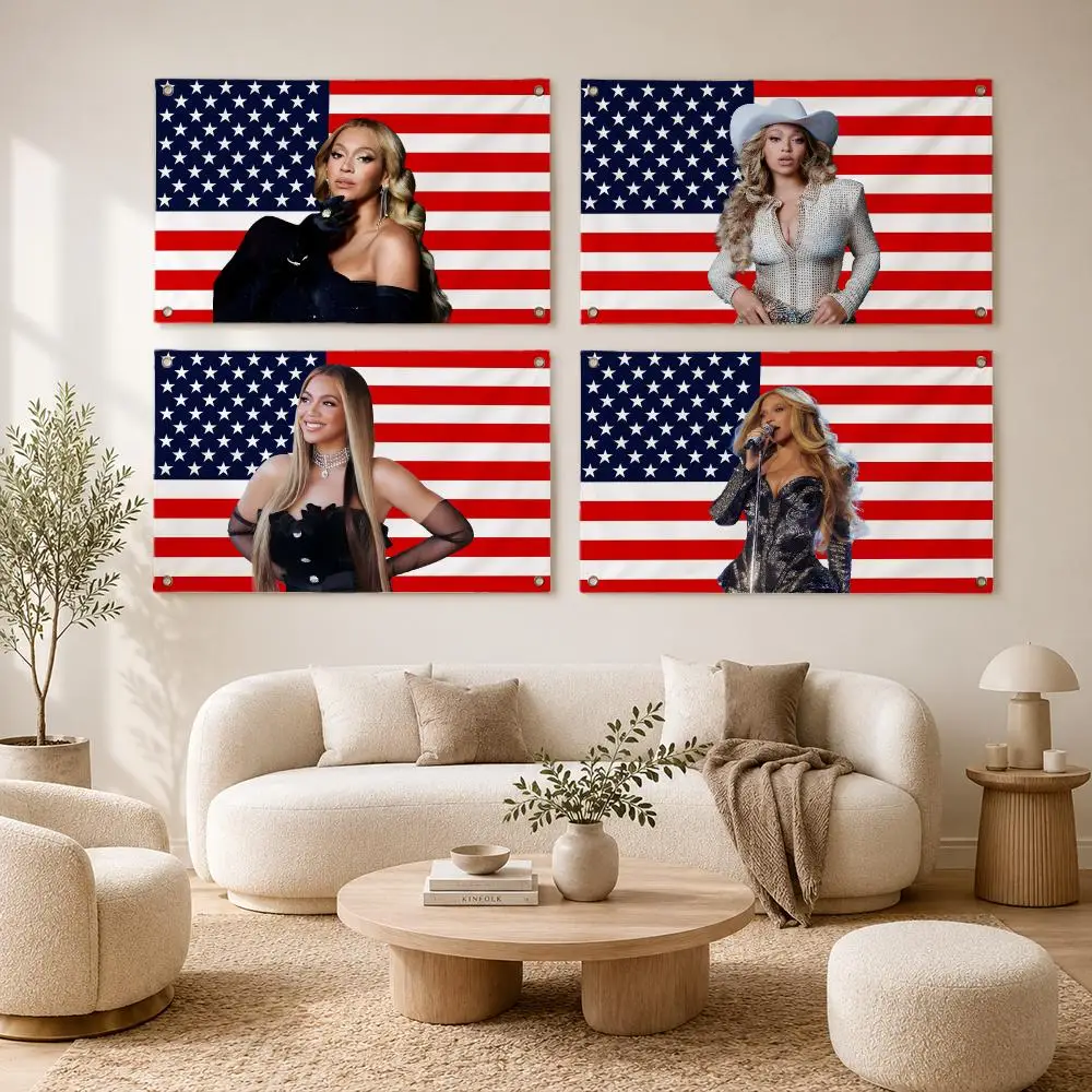 Sängerin Beyoncé Carter Flaggen zur Dekoration für Outdoor-Picknicks, zum Aufhängen zu Hause, beim Camping, als Partybanner