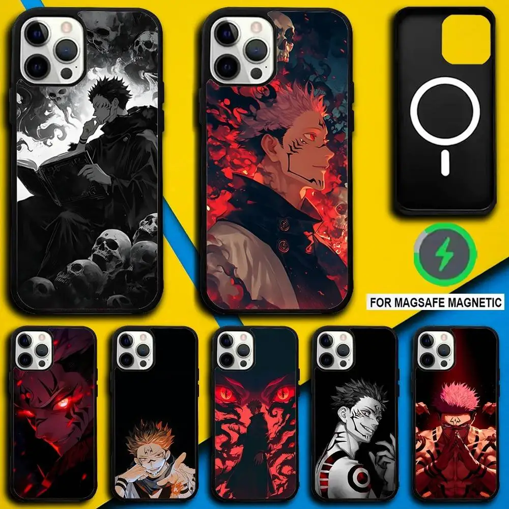 

R-Ryomen Anime S-Sukuna Phone Case For iPhone 17,16,15,14,13,12,11,Pro,Max,Plus,Mini,SE4,E Magnetic Magsafe Wireless Charging