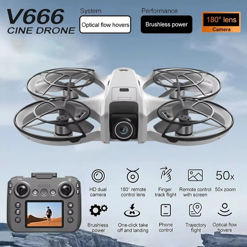 Gisaev Neo V666 طائرة بدون طيار صغيرة 4K احترافية WIFI 5G تجنب العوائق بدون فرش الارتفاع وضع مقطوعة الرأس أجهزة الاستقبال عن بعد اللعب #1