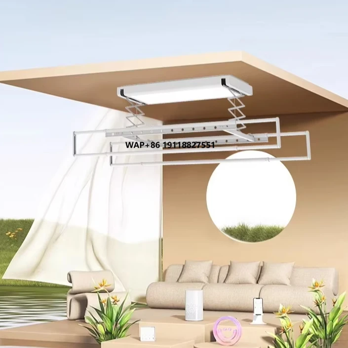

Home Automatic Ceiling Electric Lifting Clothes Rack Wall-Mounted Laundry Drying Rack