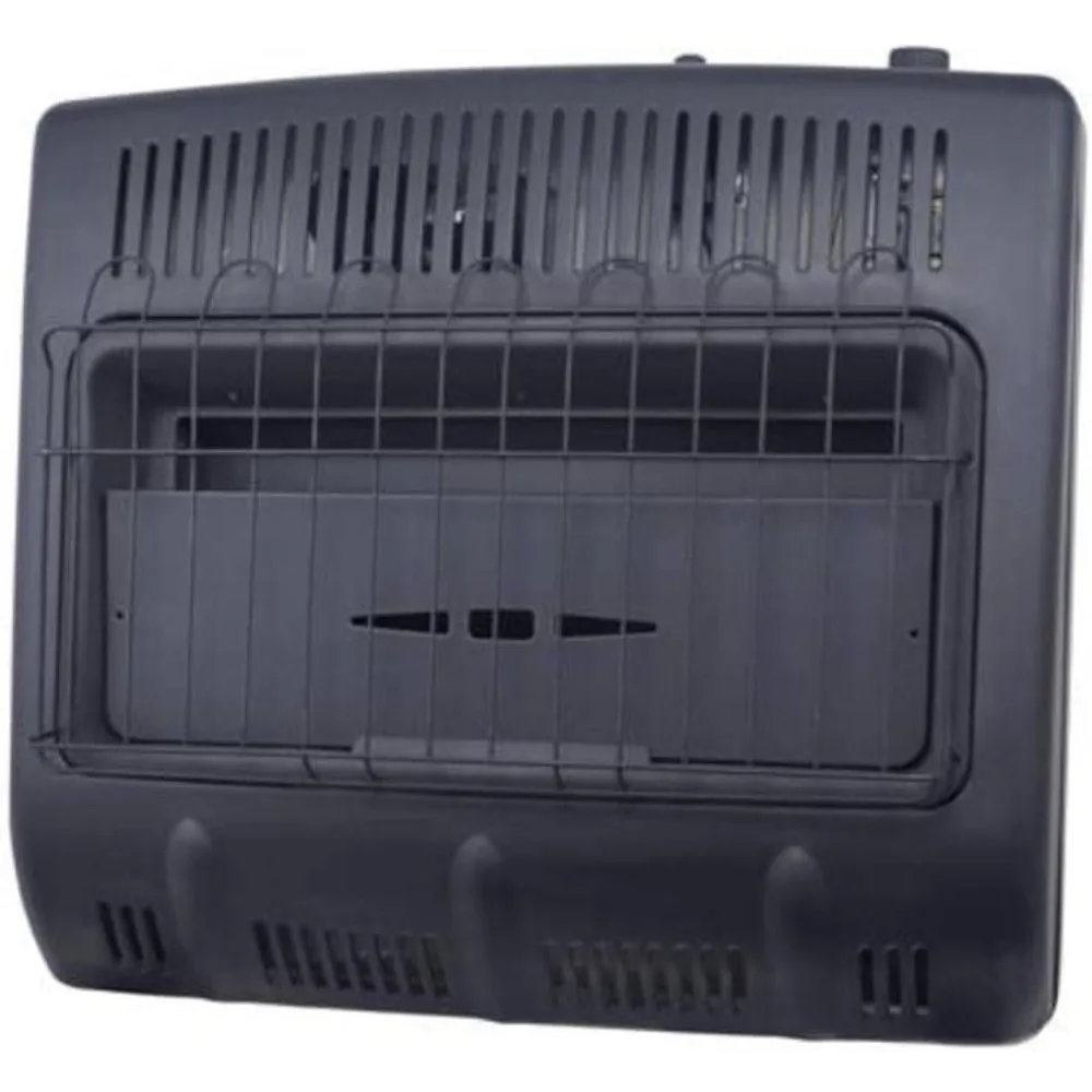 30,000BTU Ice House Black Propane Garage Vent Free Heater 	Item Weight 30.3 Pounds Garage, Home 	27.5"D x 9.75"W x 25.25"H