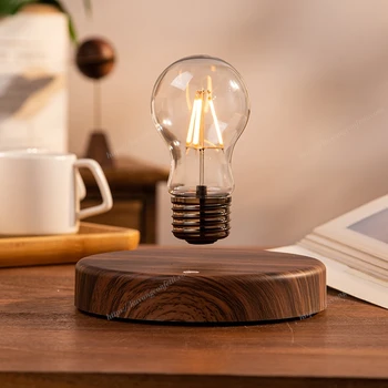 מנורת מגנטית מרחפת יצירתיות צף זכוכית הוביל זכוכית LED הנורה שולחן עבודה קישוט יום הולדת