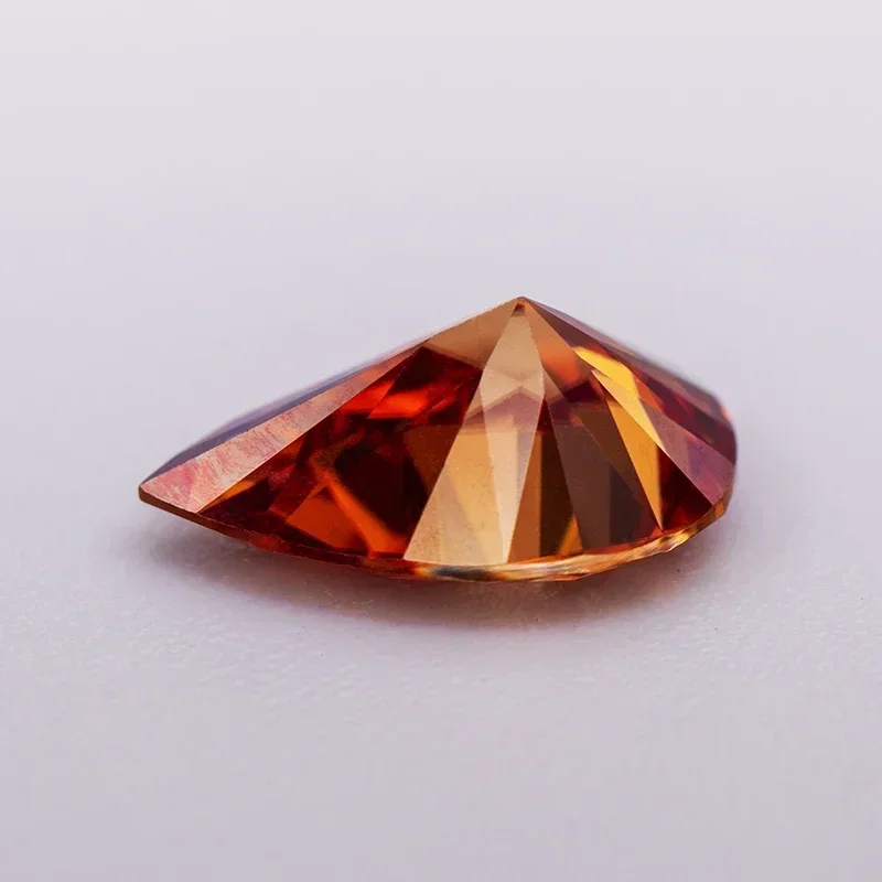 Moissanite Pear Shape VVS1 Watermelon Red Color Top Quality with GRA Certificate for DIY Charms Beads Jewelry Making Materials