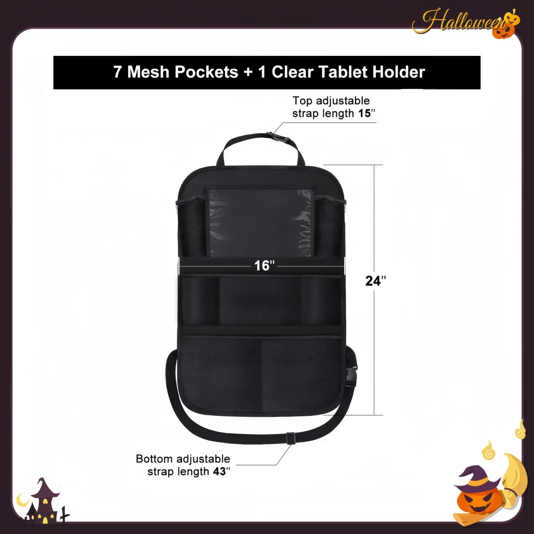 

Органайзер на заднее сиденье автомобиля для детей | Держатель для планшета и сумка для хранения предметов первой необходимости для малышей