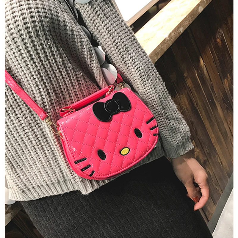 New Hello Kitty Girls Shoulder Bags Cute Cartoon Waterproof Messenger Bag Fashion Kids Anime Handbag Gifts Birthday Gifts