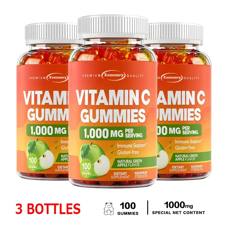 Vitamin C Gummies - Antioxidant, Supports Skin and Immune Health, Promotes Collagen Synthesis, Non-GMO, Vegetarian
