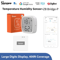 SONOFF SNZB-02D Zigbee LCD Smart Temperature Humidity Sensor Remote Real-time Monitoring Ewelink APP Alexa Google Home Gateway