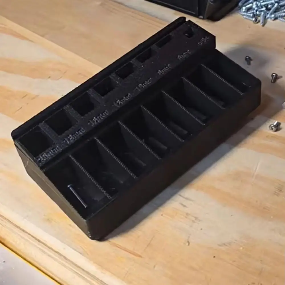 

7 Measuring Slots M3 Bolt Sorter Tray Large Capacity Screw Toolbox Organizer Precision-Sort Space-Saving Screw Length Sorter