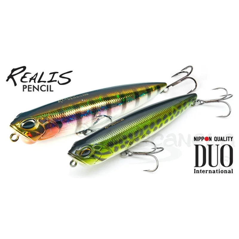 DUO Water Surface Dog REALIS PENCIL Floating Pencil Noise Luya Fake Cocked Mouth Mandarin Fish Hard Bait