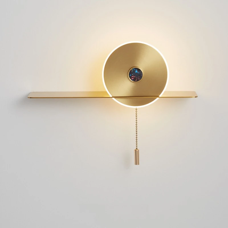 

Industrial Style Minimalist Office Decoration Wall Lamp Creative with Zipper Switch Bedroom Headboard Hallway Living Room Study