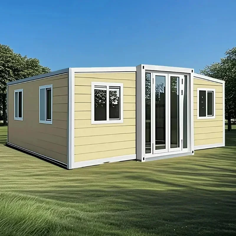 Innovative Foldable House Container House 20/40ft Expandable Villa Prefab W/ Insulated Walls Toilet Outdoor