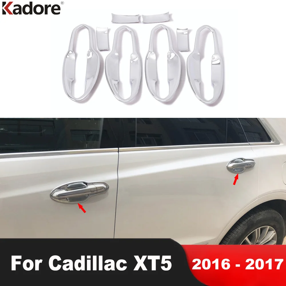 Seitentürgriff-Schalenabdeckung für Cadillac XT5 2016 2017, Chrom-Türgriff-Schutzabdeckung, Zubehör