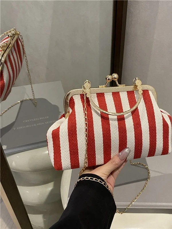 

Faionable ell aped Crossbody Bag Women's Handbag Contrast Color Commuter Sle Soft Polyester Single Strap