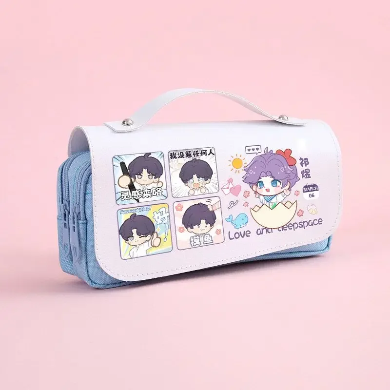 Juego de bolígrafos de Anime Zayne Love and Deepspace, bolsa de suministros escolares, estuche para bolígrafos para estudiantes, estuche para lápices de gran capacidad, regalo