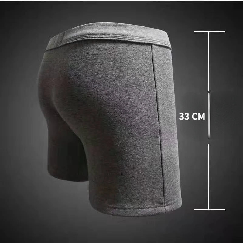 Man Winter Thermal Long Underwear Cotton Velvet Boxers Outdoor Sport Thick Warm Up Sexy Lingerie Bulge Penis Pouch Fleece Briefs