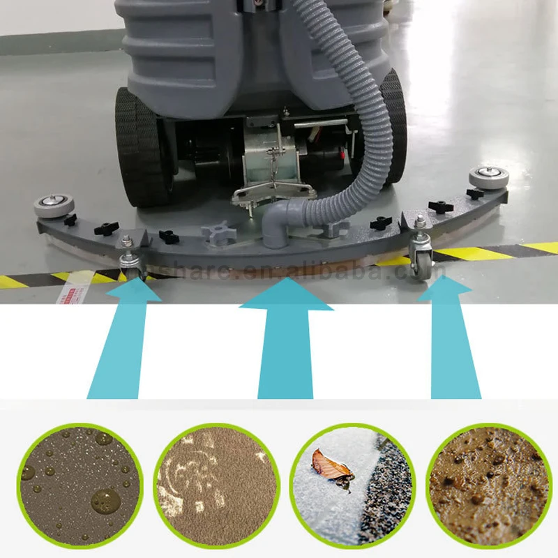 Tipo di auto a batteria Ride on Floor Scrubber Commercial Tennis Court Floor Road Sweeper Machine