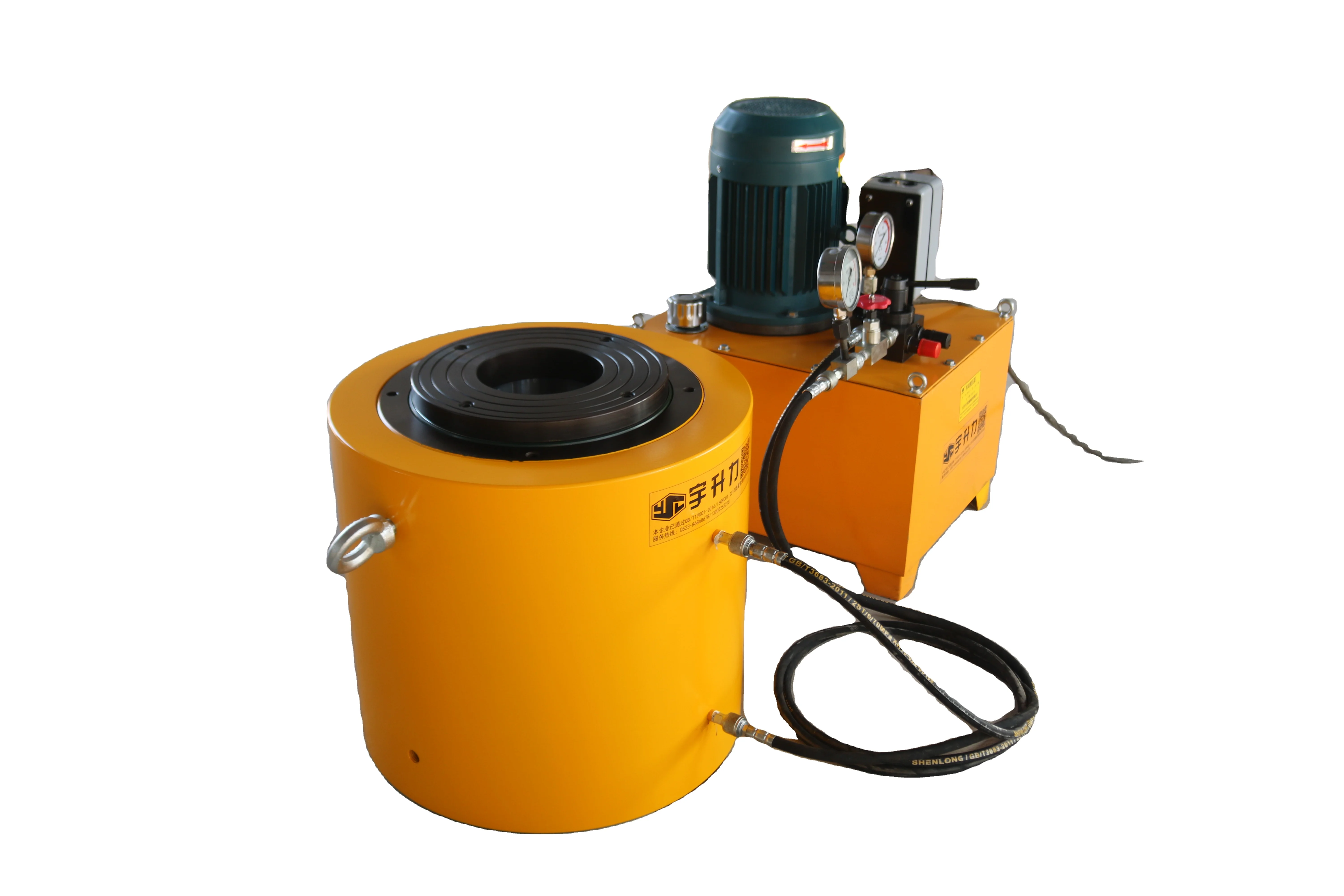 【Baru】Dongkrak Hidrolik Hollow Jack Double Acting Berkualitas Tinggi 1000 Ton Khusus D 1000 Ton