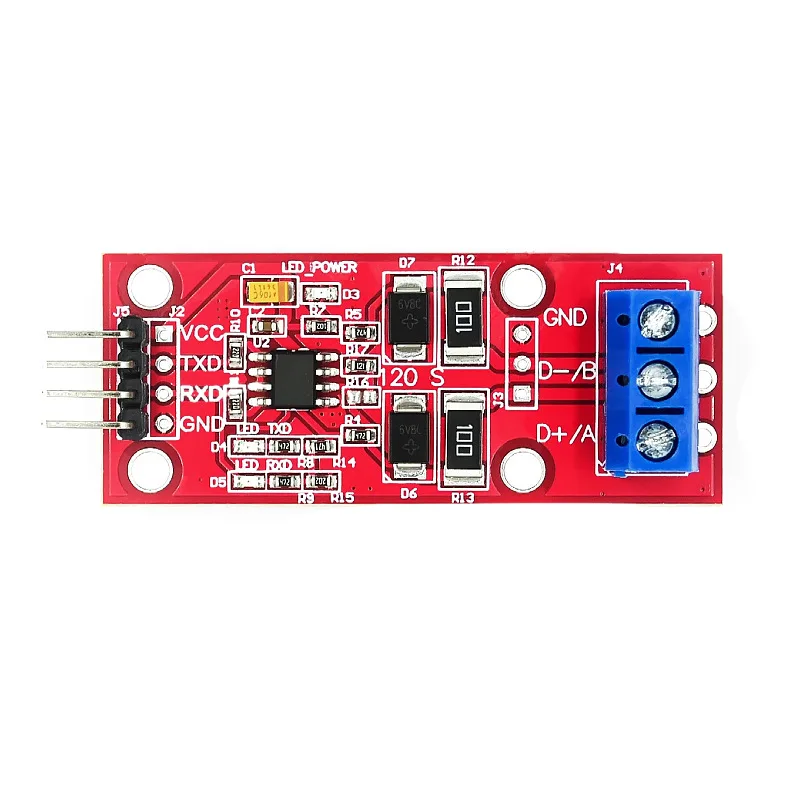 Single-chip TTL to RS485 converter module, 485 to UART level converter, automatic hardware flow control