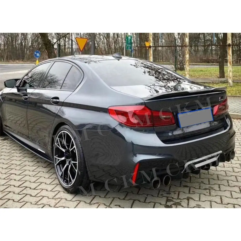 

CKMUUER Задний спойлер в стиле P для BMW 5 серии G30 F90 M5 2017 + ABS Глянцевое черное заднее крыло Губа Задний багажник Утка Спойлер Крыло