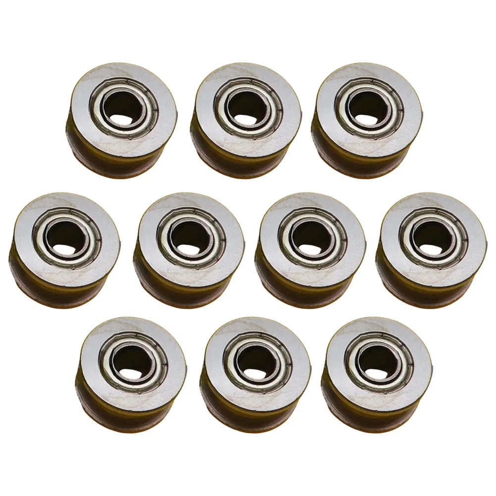 10PCS U624ZZ Sliding Rollers Bearing Groove Round Bottom Track Pulley Bearing for Industrial and Recreational Devices