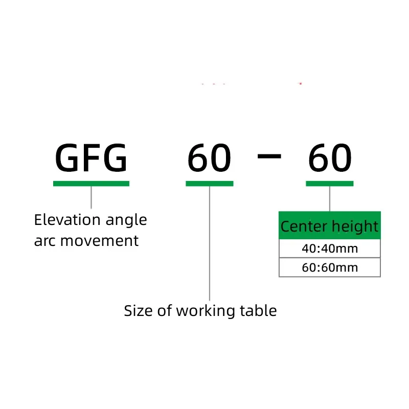 GFG60X Angle Tilt Slide Manual Curvature Platform 2-Dimensional Adjustment Positive And Negative Adjustment Goniometer GFX60/40