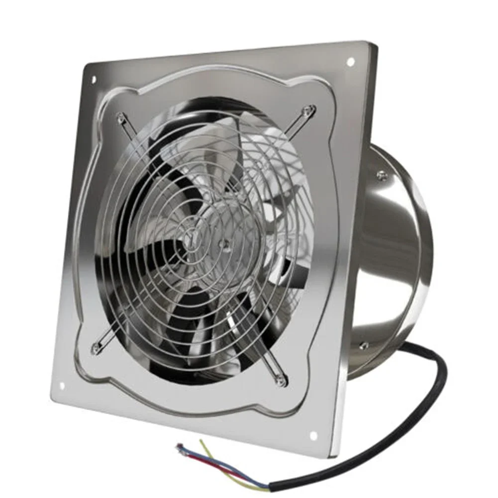 Cooling Exhaust Fan Indoor Air Quality Exhaust Fan For Kitchen Bathroom Silver Stainless Steel Ventilation Fan