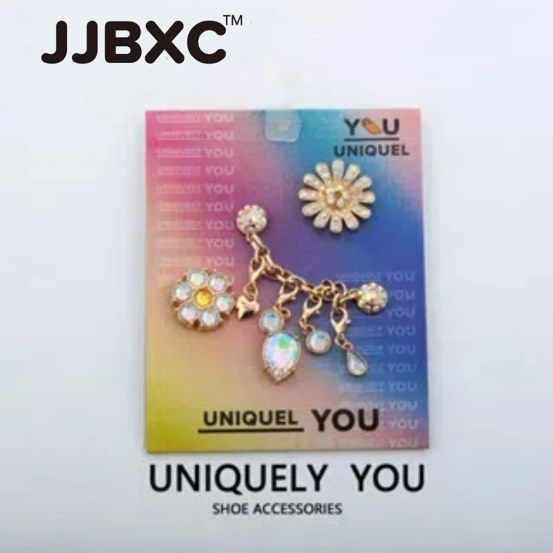 JJBXC set charms Shoe Buckle and Accessories (with Cardboard) Metal Flower Series