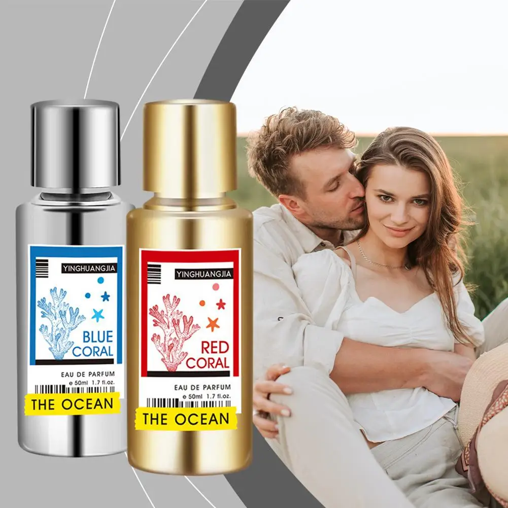 Perfume piloto para homens e mulheres, fragrância de feromônios de coral vermelho, perfume leve e neutro de longa duração, momentos românticos diários