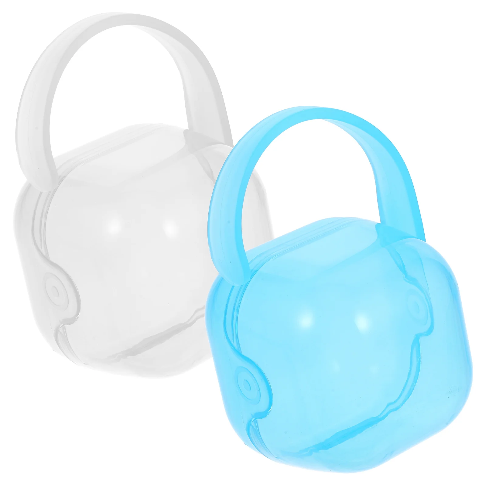 2 قطعة حامل صندوق مصاصة الطفل المحمولة السفر تخزين الحاويات دائم آمنة مادة البولي بروبيلين لطيف تصميم حامل مصاصة