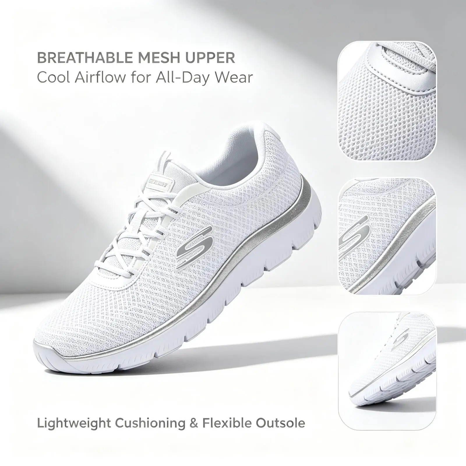 hot-new-skechers-women's-trendy-sports-wear-resistant-casual-shoes-comfortable-cushioning-slip-on-running-shoes-12980-wsl