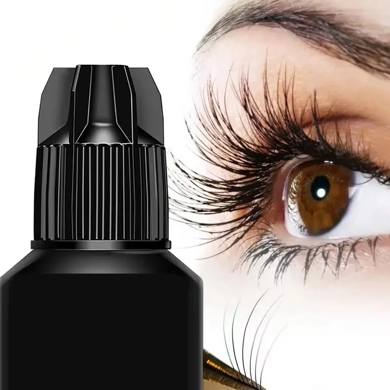Professional Eyelash Glue Empty Bottle, 5-Sided Cap Lash Extension Adhesive Container, Travel-Size Refillable Square Bottle