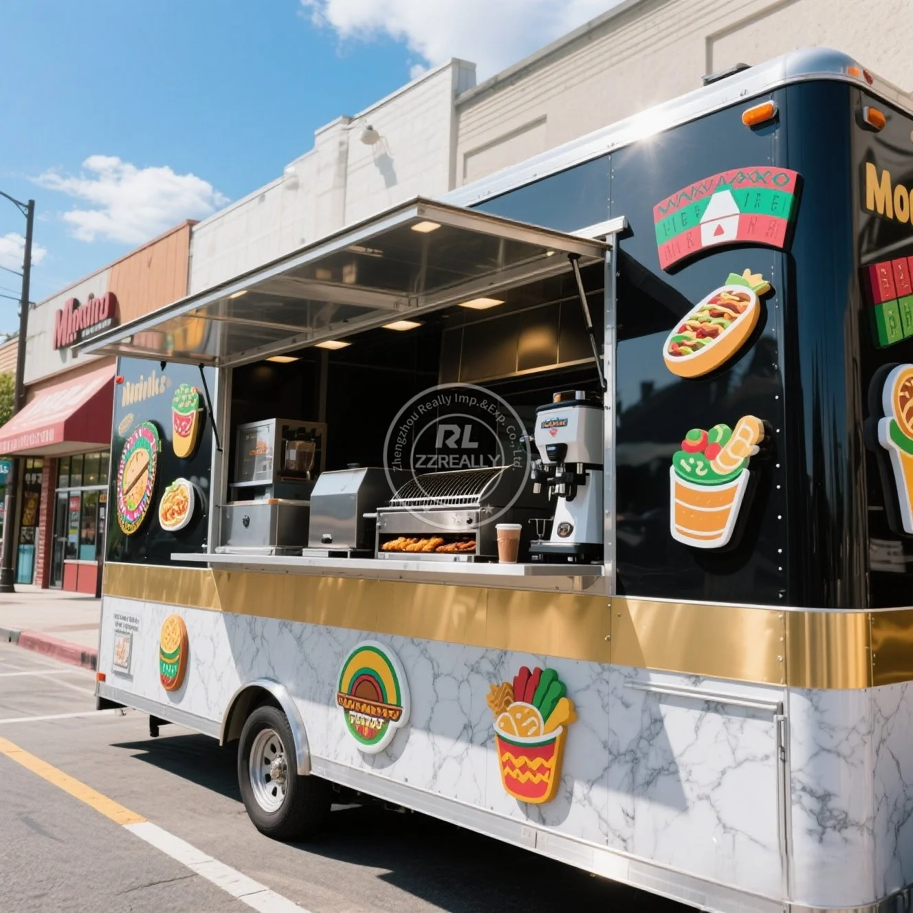 

Mini Size Pizza Trailer Mobile Kitchen Bar Gelato Carts Hot Dog Stand Shop Small Food Kiosk Cart Concession Trailer