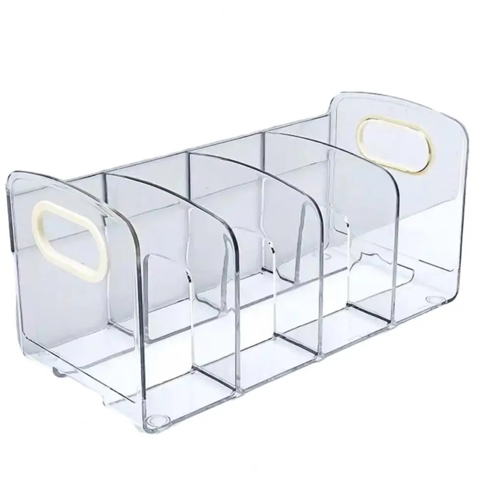 Acrylic Bookends Acrylic Transparent Bookstand Divider Board Compartmentalized Design for Easy Storage Organization of Books