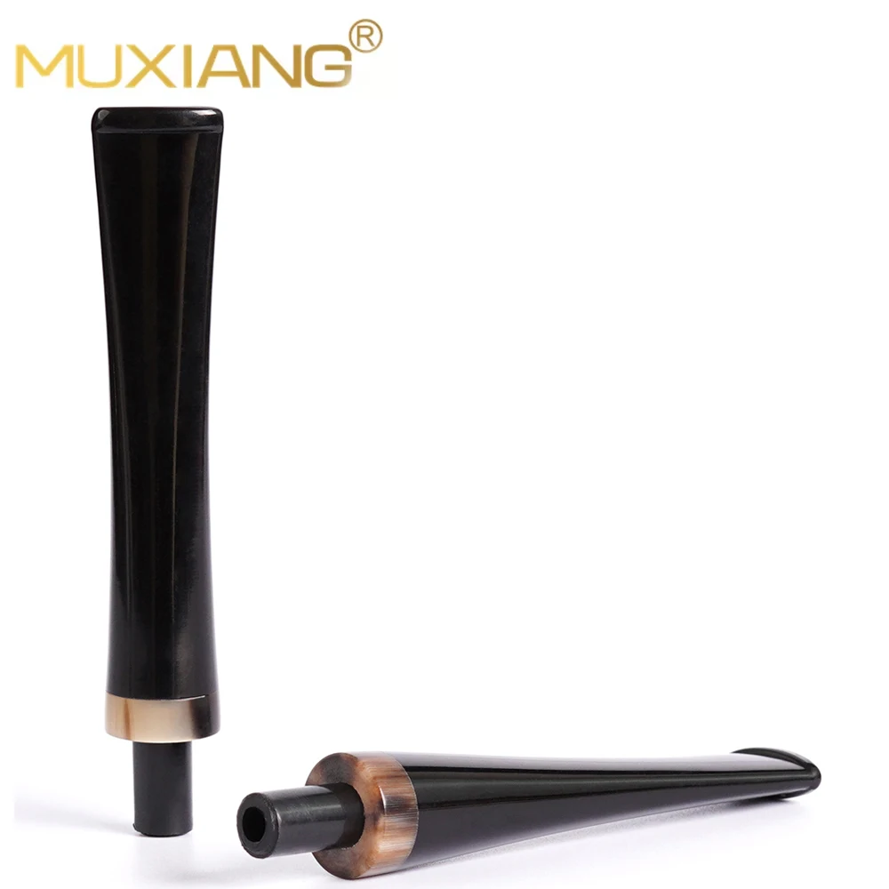 

MUXIANG 1pc tobacco pipe mouth, tenon outer diameter 14mm， inner diameter 7.3mm, DIY pipe handle curved/straight handle optional