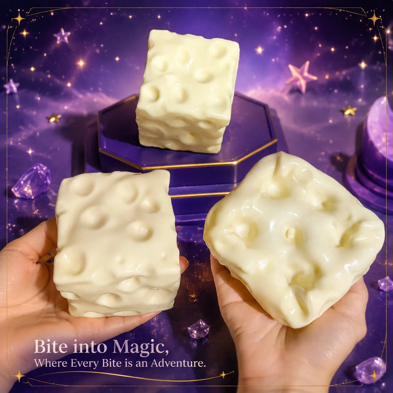 Fire Starter Cube - Stress Ball Squishy Cheese Cube Shapeable