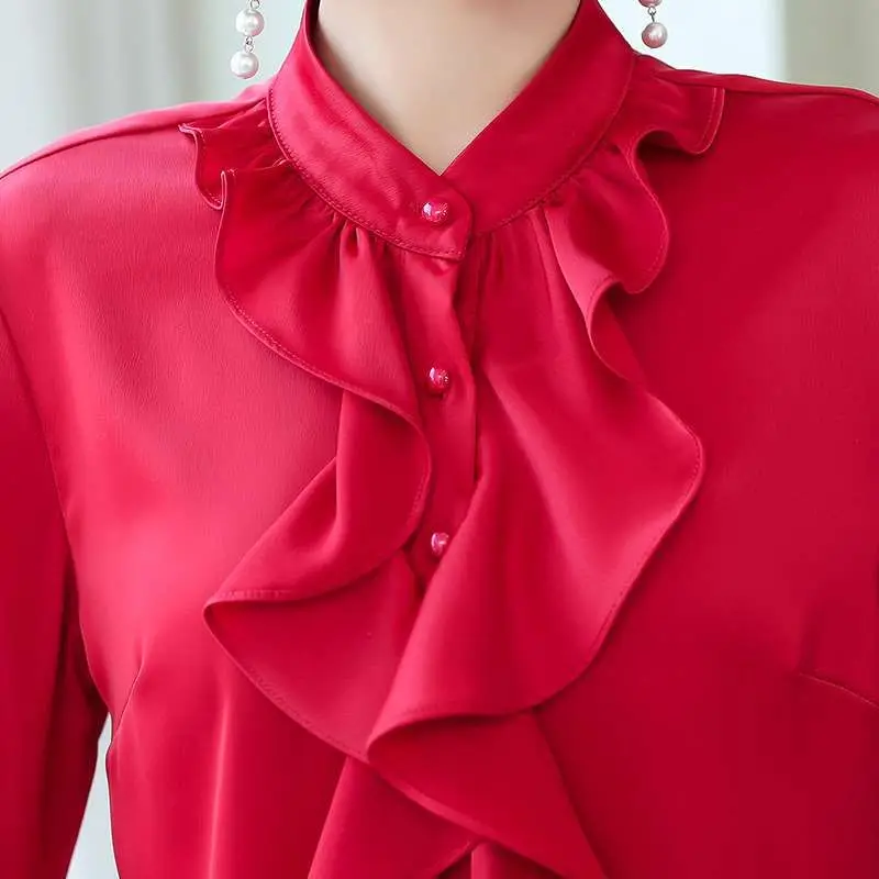 

Professional Long Sleeve Women's Shirt Autumn Cleanfit Style Polypropylene Material Thin Non-deformable Chinese Production