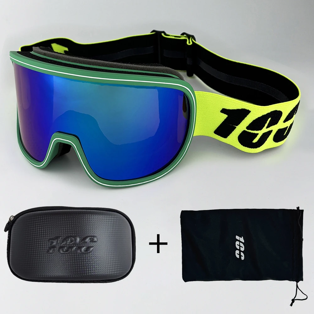 100 نظارات التزلج المضادة للضباب طبقات مزدوجة UV400 نظارات التزلج الكبيرة قناع التزلج على الجليد الرجال النساء نظارات الثلوج #6