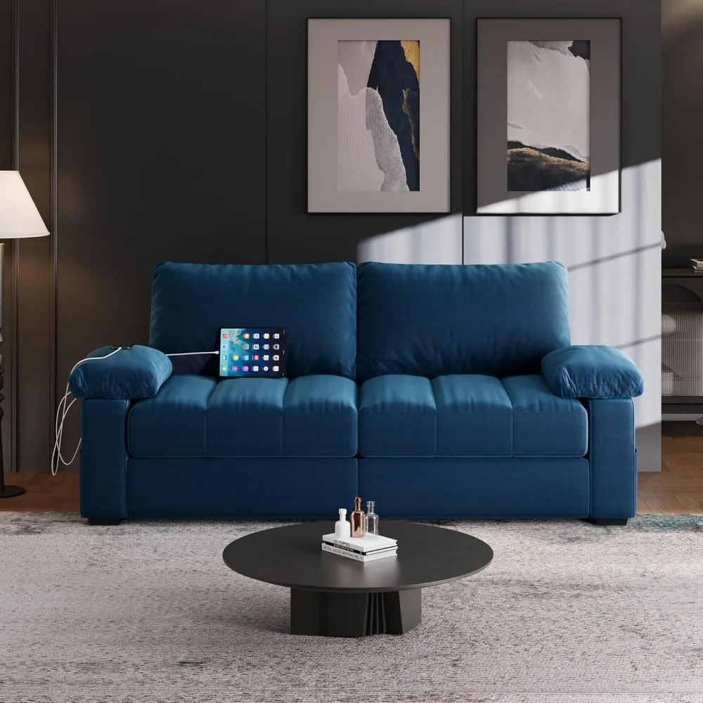 79 Velvet Futon Sof… - image