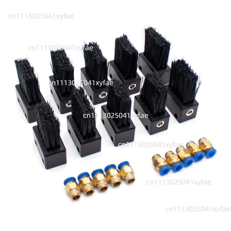 10PCS 40MM Industrial Chain Lubrication Brush Wear-Resistant Nylon Oiling Brush with 6MM Quick Plug Connector