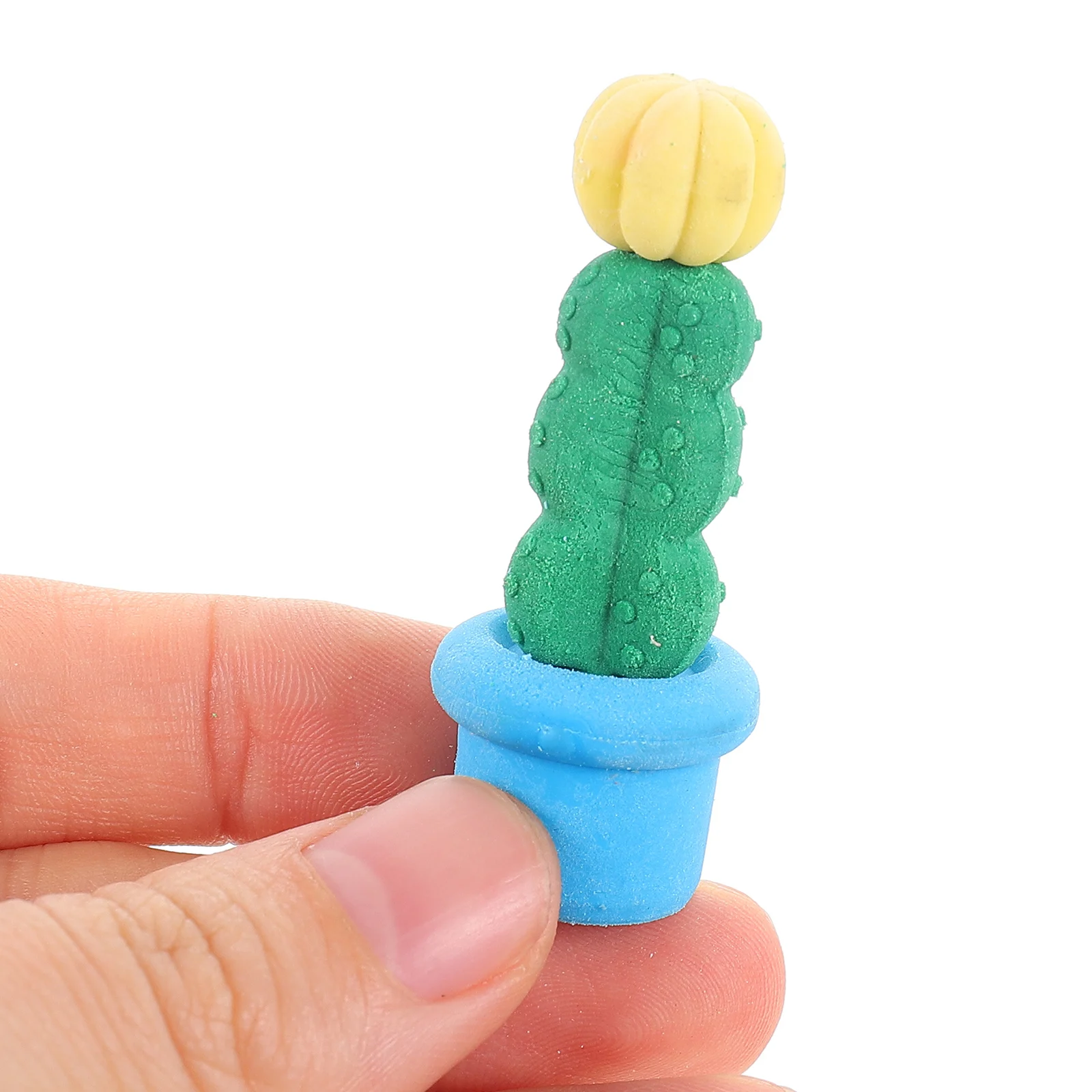 15Pcs Cactus Shaped Erasers Adorable Student Stationery Safe Material Vibrant Colors Gift Kids School Office Use