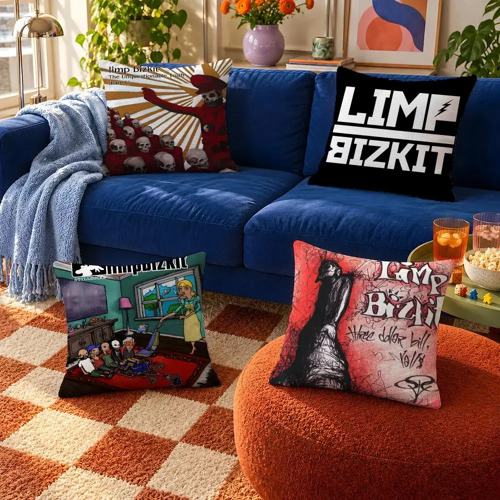 Band Limp Bizkit LB Fred Durst Nu Metal Cushion Cover Throw Pillow Soft Short Plush Cozy Durable For Sofa Bedroom Home Decor