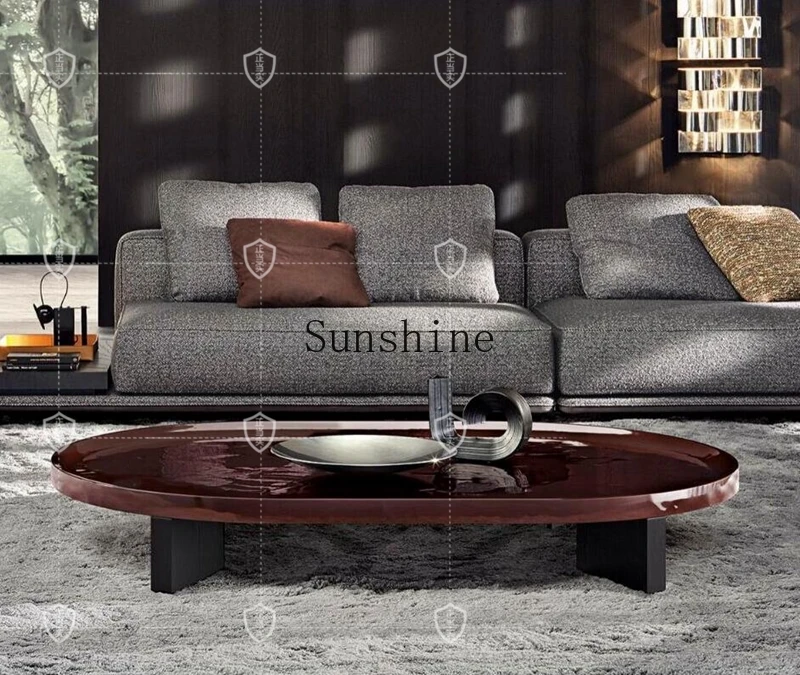 طاولة قهوة حديثة وبسيطة لغرفة المعيشة بحجم دائري