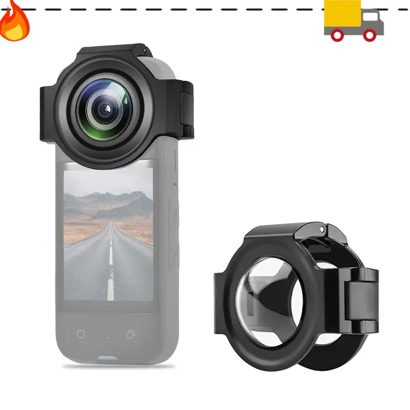 Suitable For (Insta360) X3 Upgraded Tempered Glass Lens Shield Protective Cover Panoramic Action Camera Parts Accessories