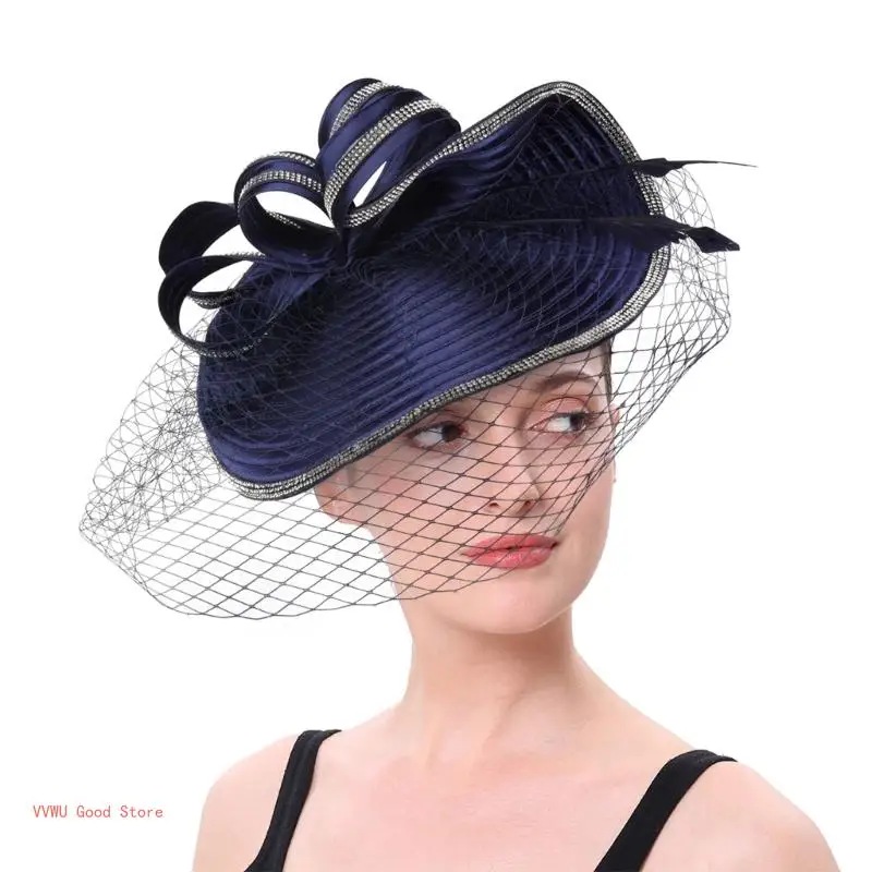 Vintage Inspired Hair Decoration Elegant Black Polyester Headpieces Party Headwear For Parties And Weddings