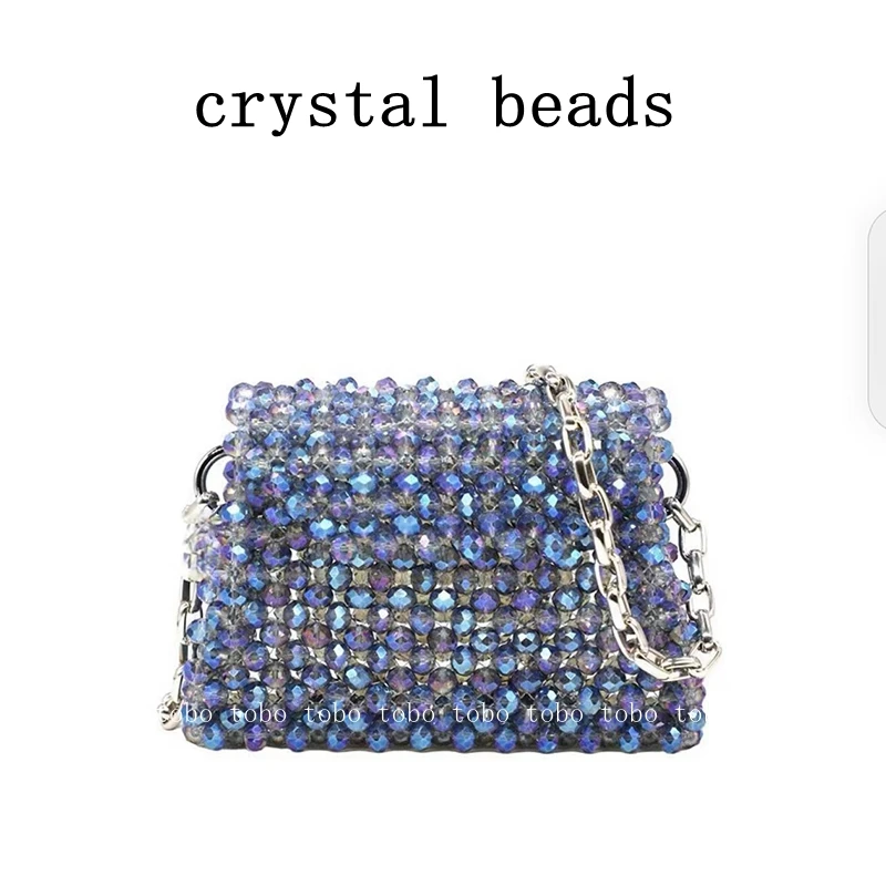 

Customized Shiny Crystal Box Purses Stone Beads Homemade Designer Luxury Bag Small Dinner Wallet Handbags Crossbody