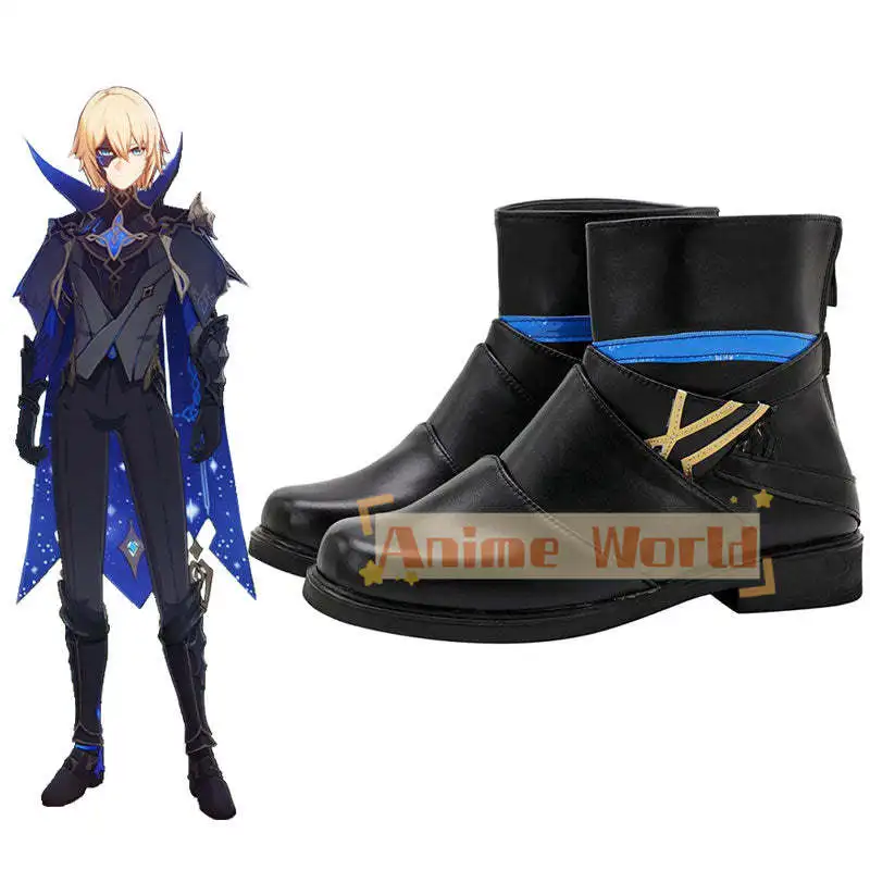 Zapatos de Cosplay de Anime Genshin Impact Dainsleif, botas de cualquier tamaño para Unisex